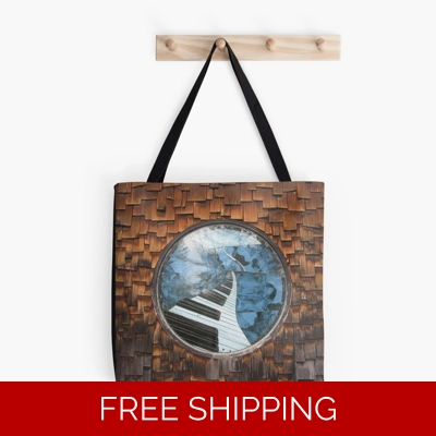 Le Studio Tote Bag Piano Window Shingles